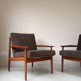 2 Vintage teak armchairs by Arne Vodder for Glostrup from Denmark