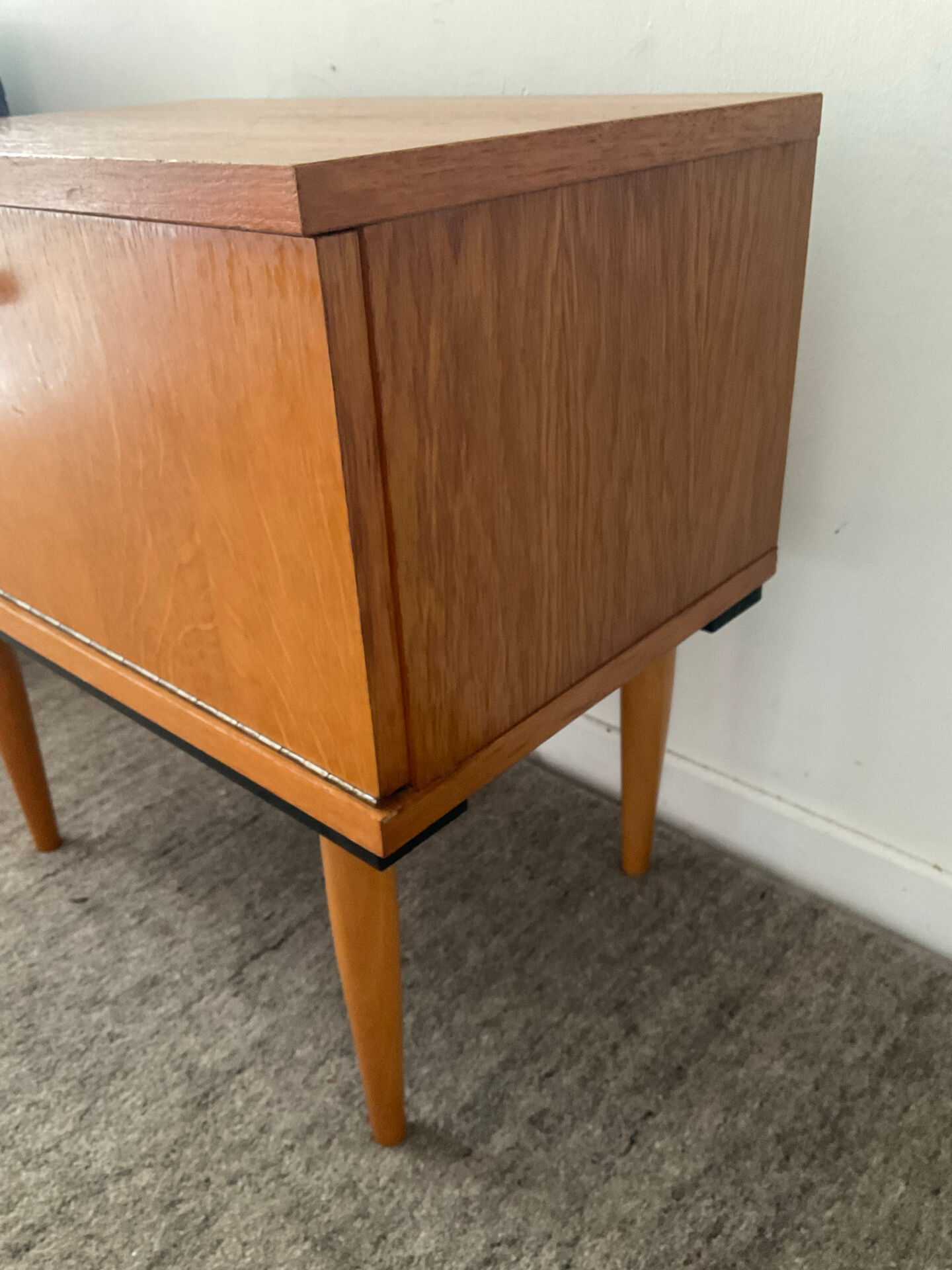 Table de Chevet vintage en teck années 60-70