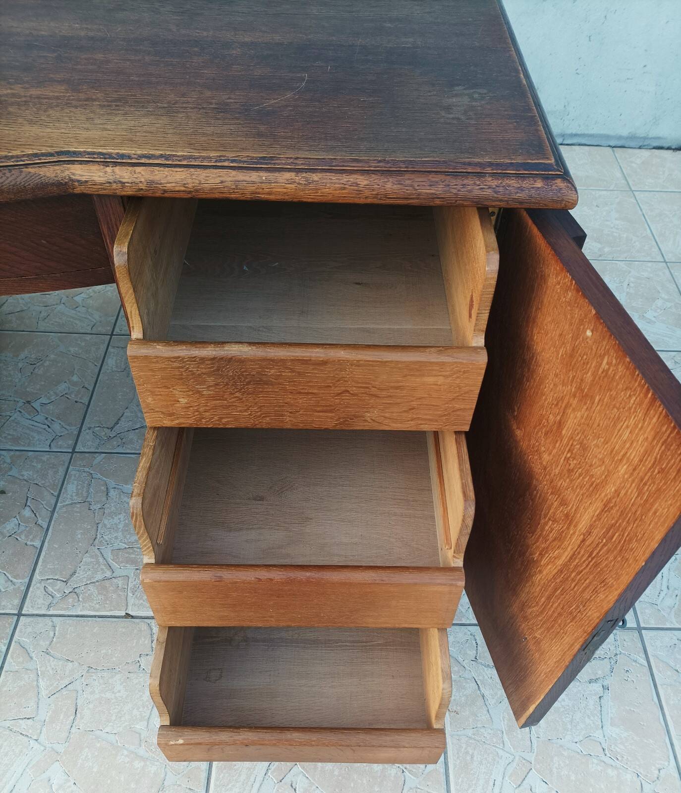 Art Deco oak desk