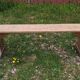 Old farm bench in chene