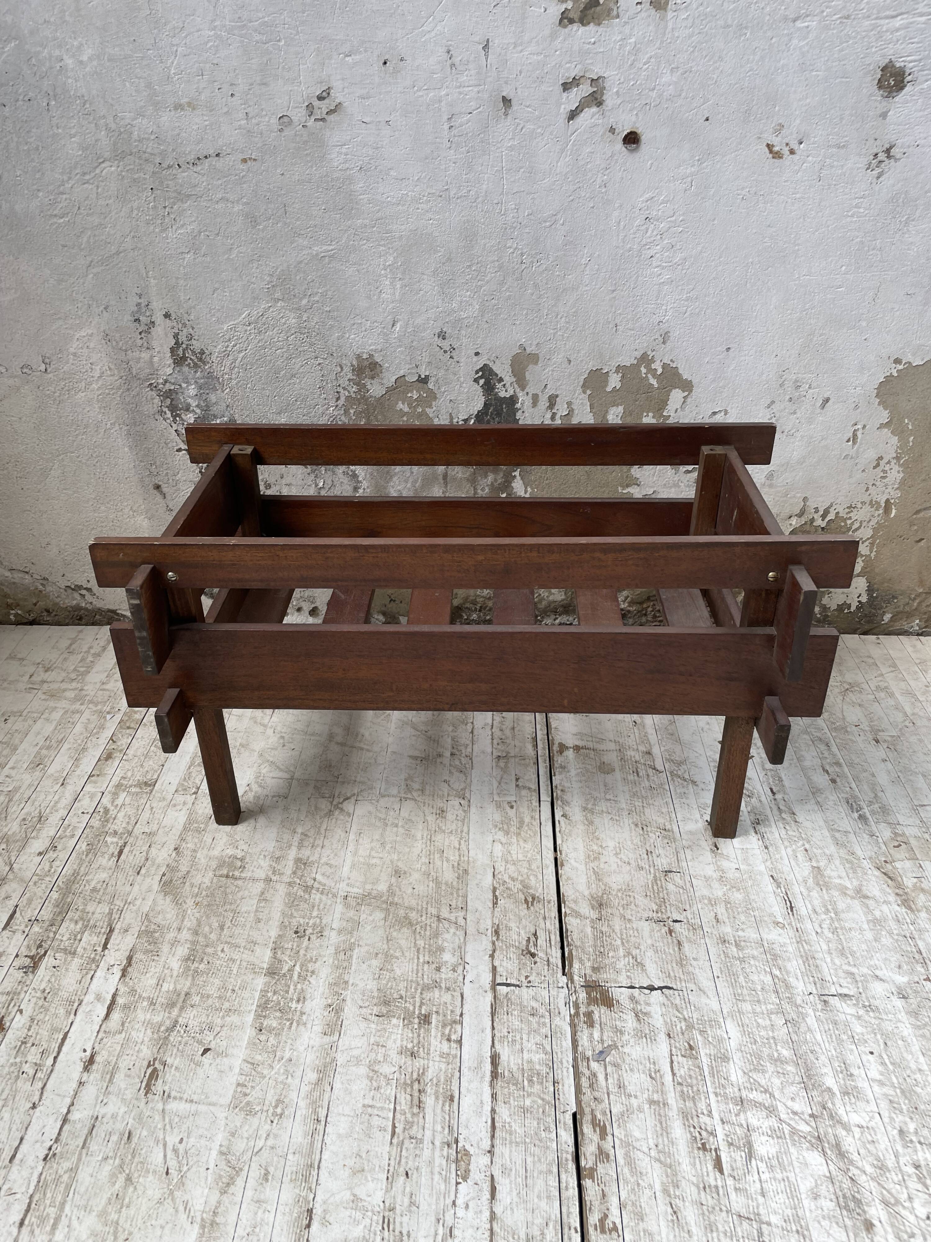 Small modernist oak planter from the 1950s