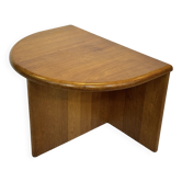 Table d'appoint vintage en chêne au design minimaliste des années 80