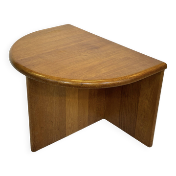 Table d'appoint vintage en chêne au design minimaliste des années 80
