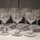 7 white wine/port glasses ART NOUVEAU - floral decoration - Baccarat Fine 19