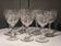 7 white wine/port glasses ART NOUVEAU - floral decoration - Baccarat Fine 19