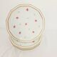 Set of 4 flowery plates in Limoges B & Cie porcelain