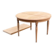Table à manger ronde extensible rénovée Louis Philippe 120-220cm 19ème