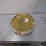 6 assiettes plates rondes olive collection Nara de Playground.