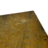 Vintage Square coffee table with slat stone top and chromed steel base - 1960s