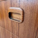 Small chest of drawers or bedside table in teak, Scandinavian design from the 70s vintage
