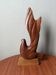 Handcrafted teak wood dove sculpture from the 1960s.