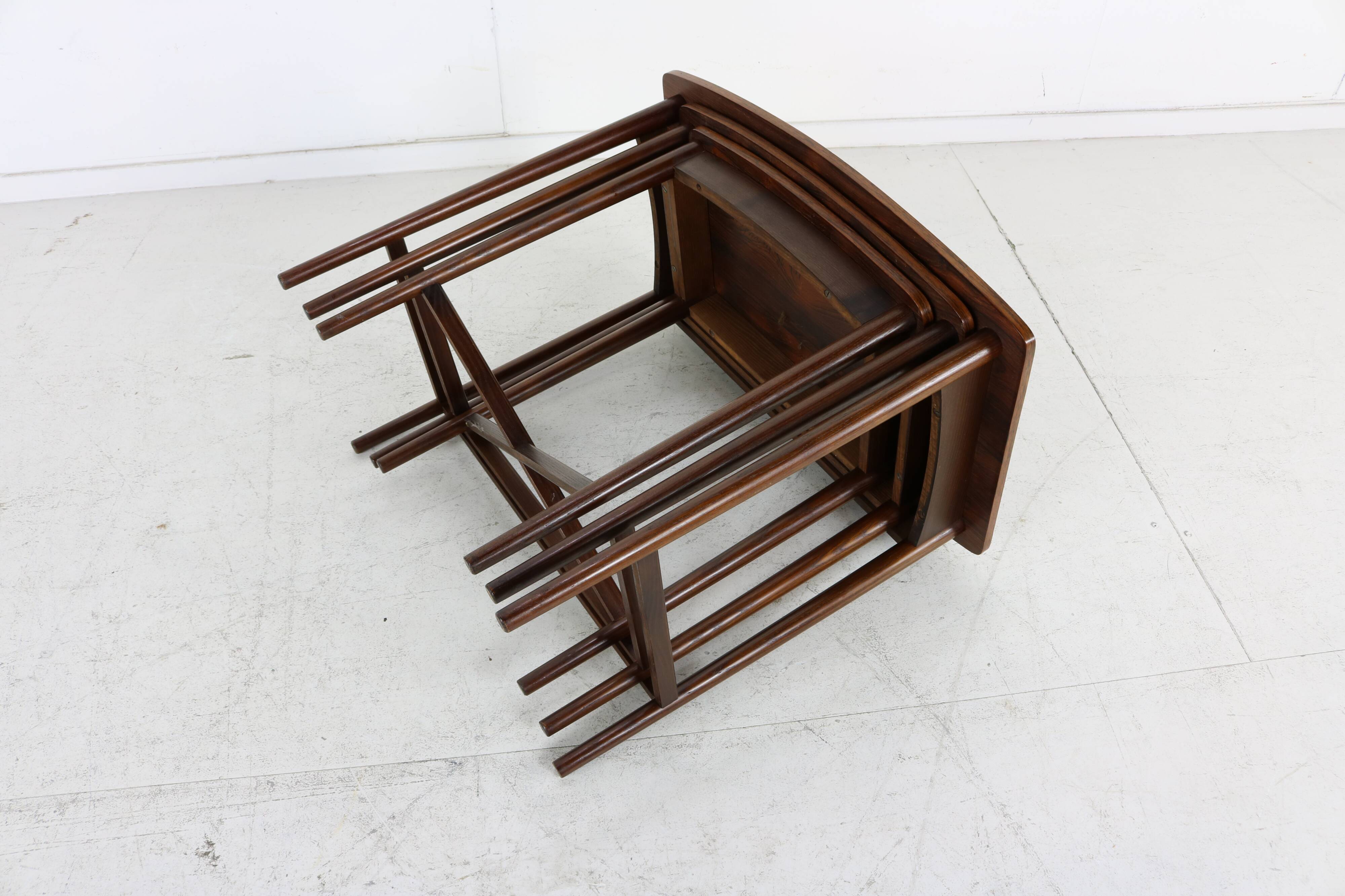 Sixties danish design rosewood nesting tables