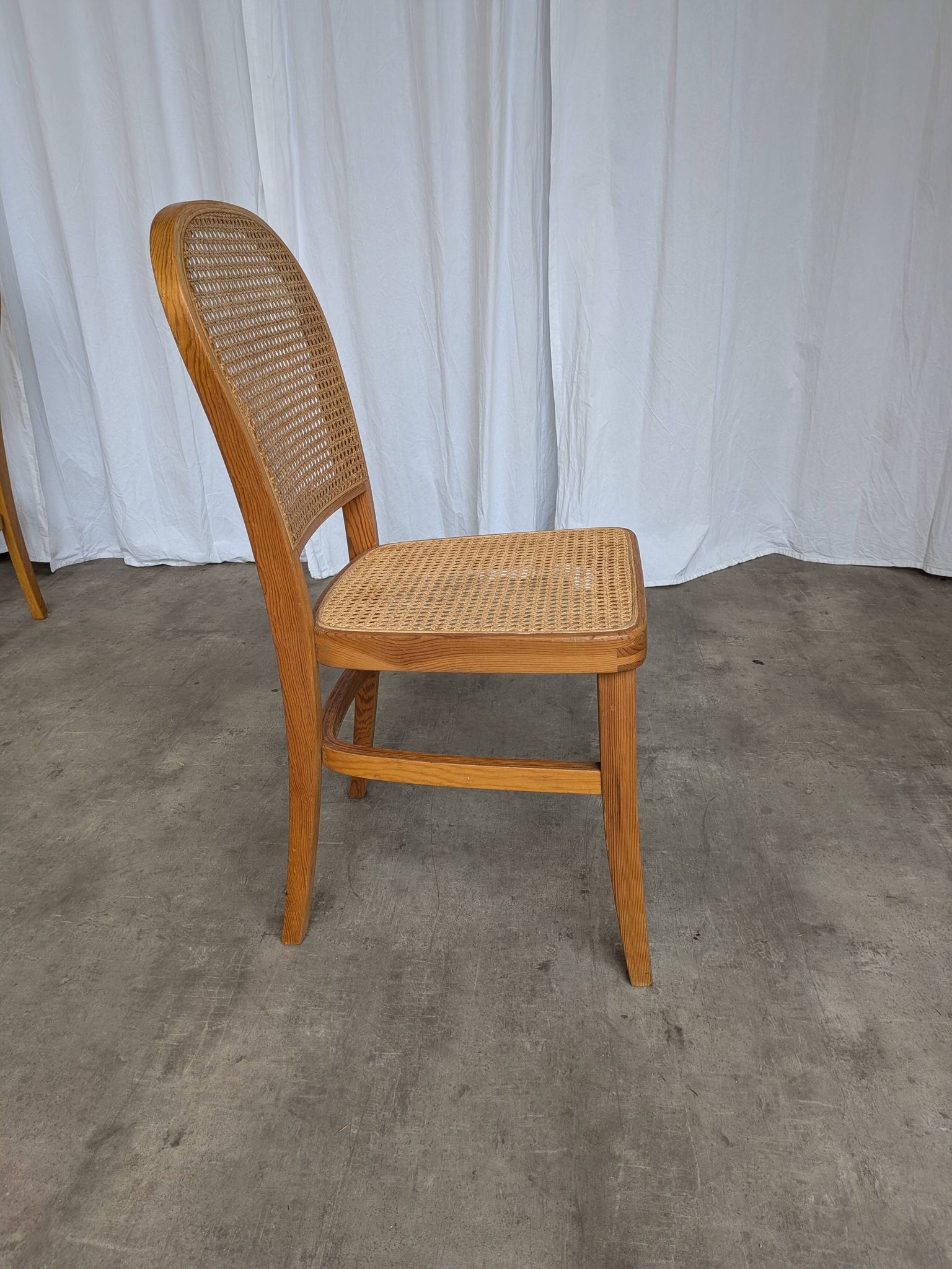 Set of 4 Mix & Match Dining Chairs with Cane Seat / Mid-Century Dining Furn