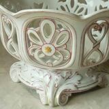 Old paris openwork porcelain fruit bowl 19th century charles x period