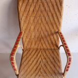 Fauteuil en rotin vintage