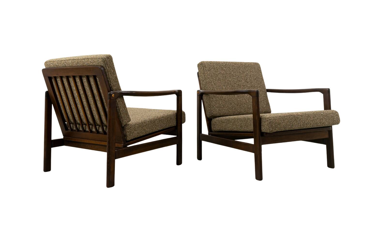 Mid Century Armchairs By Zenon Bączyk, 1960's, Set Of 2