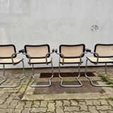 Set of 4 Marcel Breuer style armchair chairs