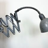 Grey Industrial Scissor Wall Lamp from Elektroinstala, 1960s