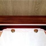 1950s mahogany wood wall shelf