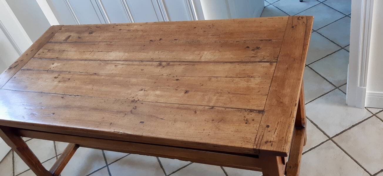 Table de ferme ancienne en bois de hêtre XIXème