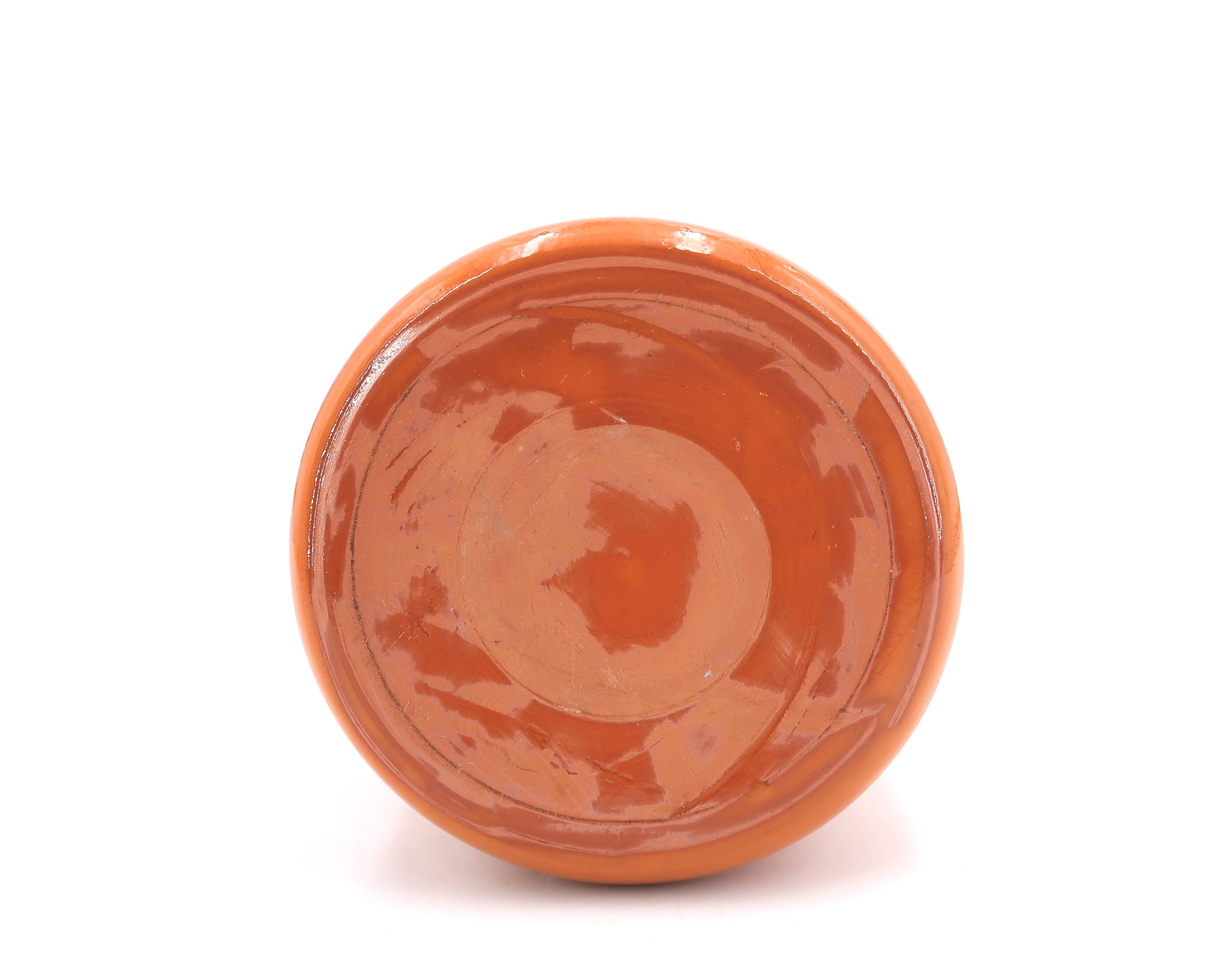 Orange ceramic by Mado Jolain, 1950s
