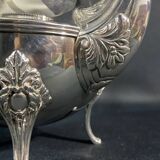 Théière en métal argenté ercuis décor frise de rang perles style louis xvi