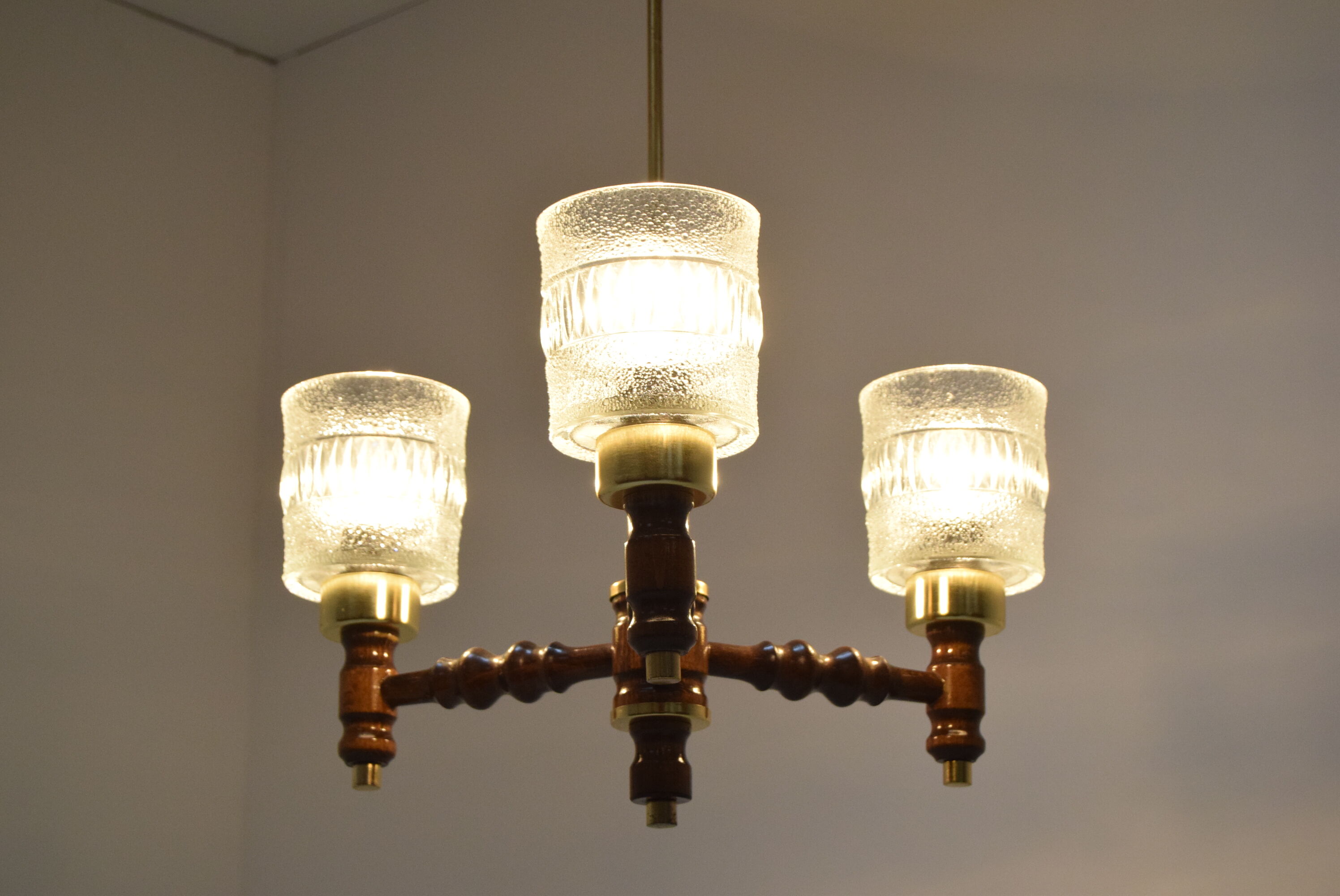 Mid-century Chandelier by Jilove u Decina,1970‘s