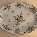 Polychrome earthenware dish signed large model
