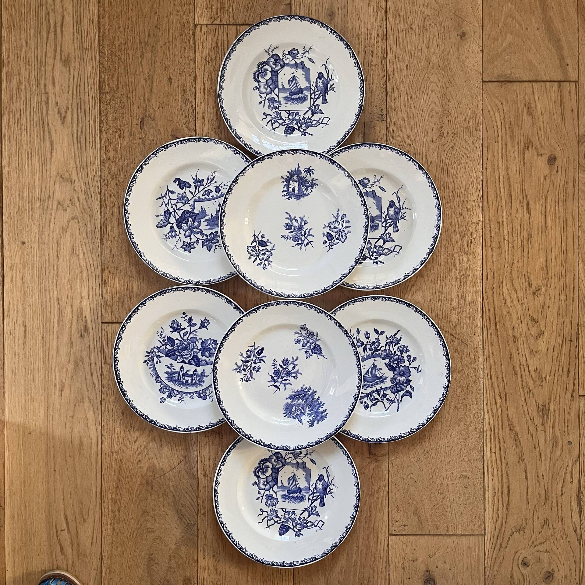 8 plates Iron Earth Landscapes