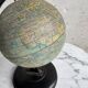 Miniature Green Paper-Covered Globe with Metal Base and Meridian — Made in England