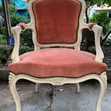 Pink velvet convertible chair