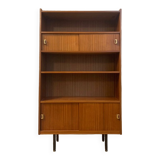Vintage wood and metal bookcase