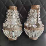 Pair of hot air balloon sconces with tassels