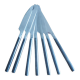Service of 6 stainless steel and steel knives