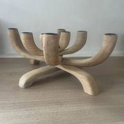 Chandelier scandinave en bois à 8 branches