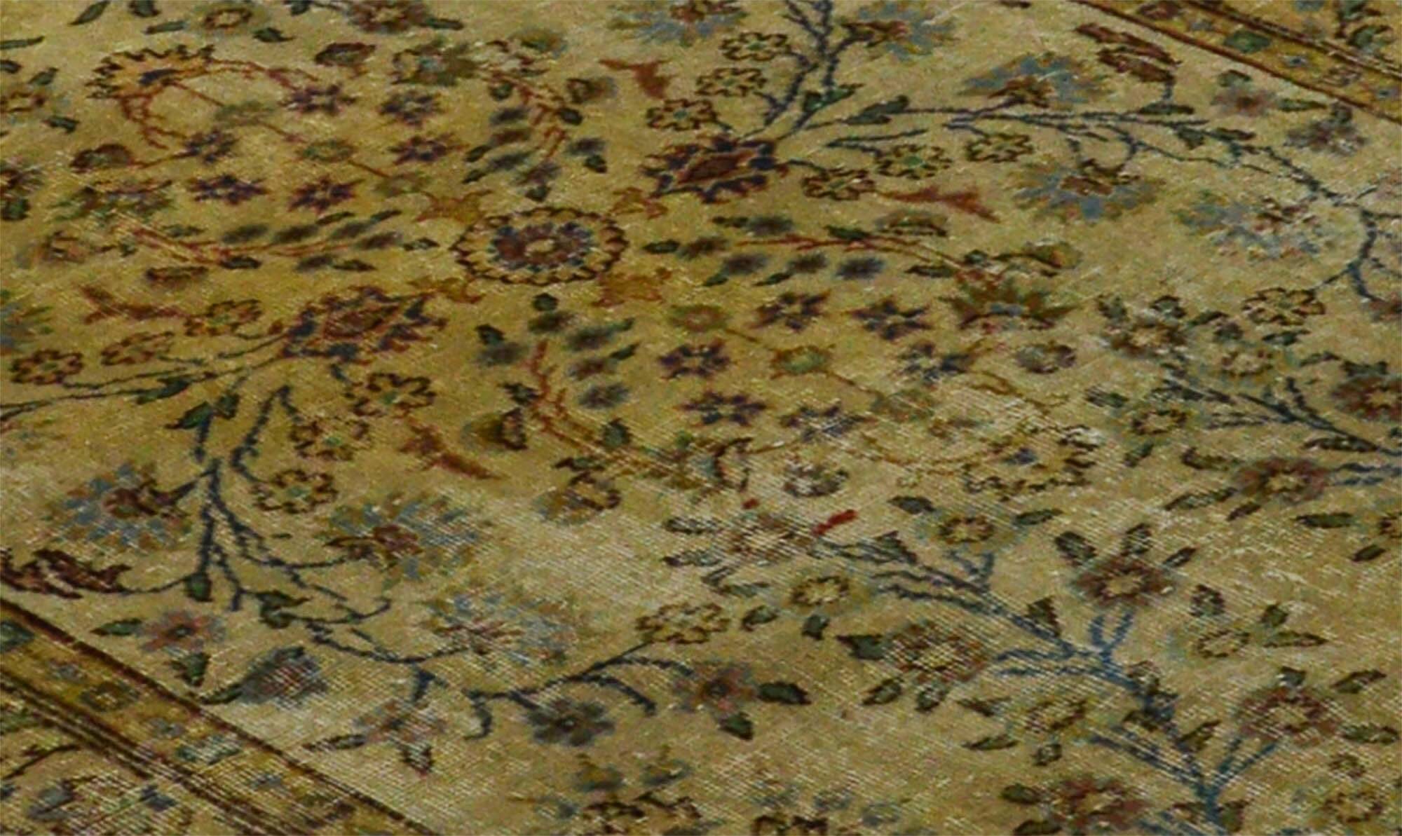 Turkish Anatolian Handmade Vintage Area Rug 237 cm x 135 cm