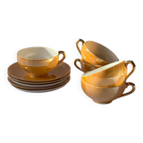 Service à café en porcelaine irisé 12 pièces 