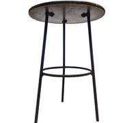 Postmodern brutalist iron and wooden plant stand, Poland, 1970s