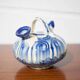 Chevrette pitcher in enamelled terracotta, terracotta gargoulette, folk art pottery, decoration