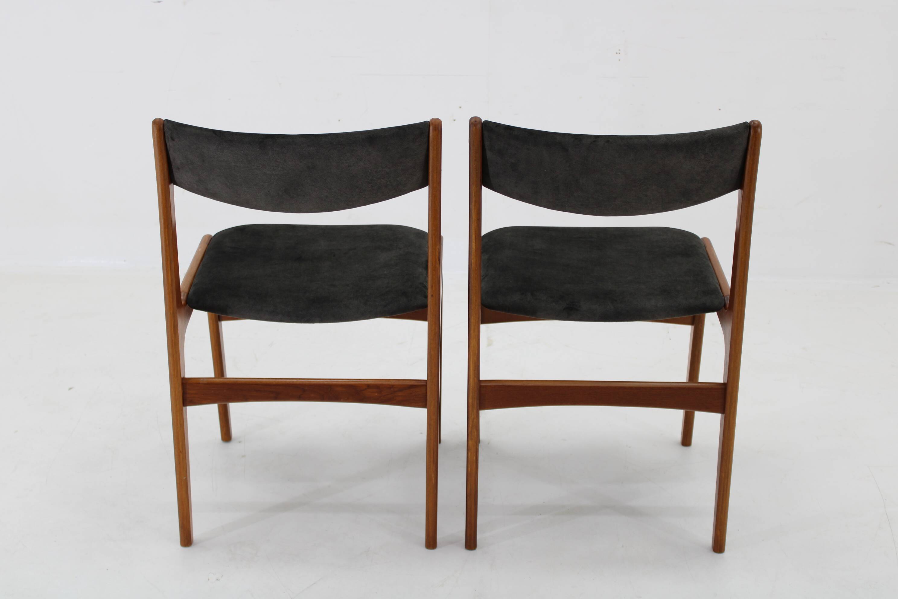1960s Pair of Danish Teak Dining Chairs, Restored
