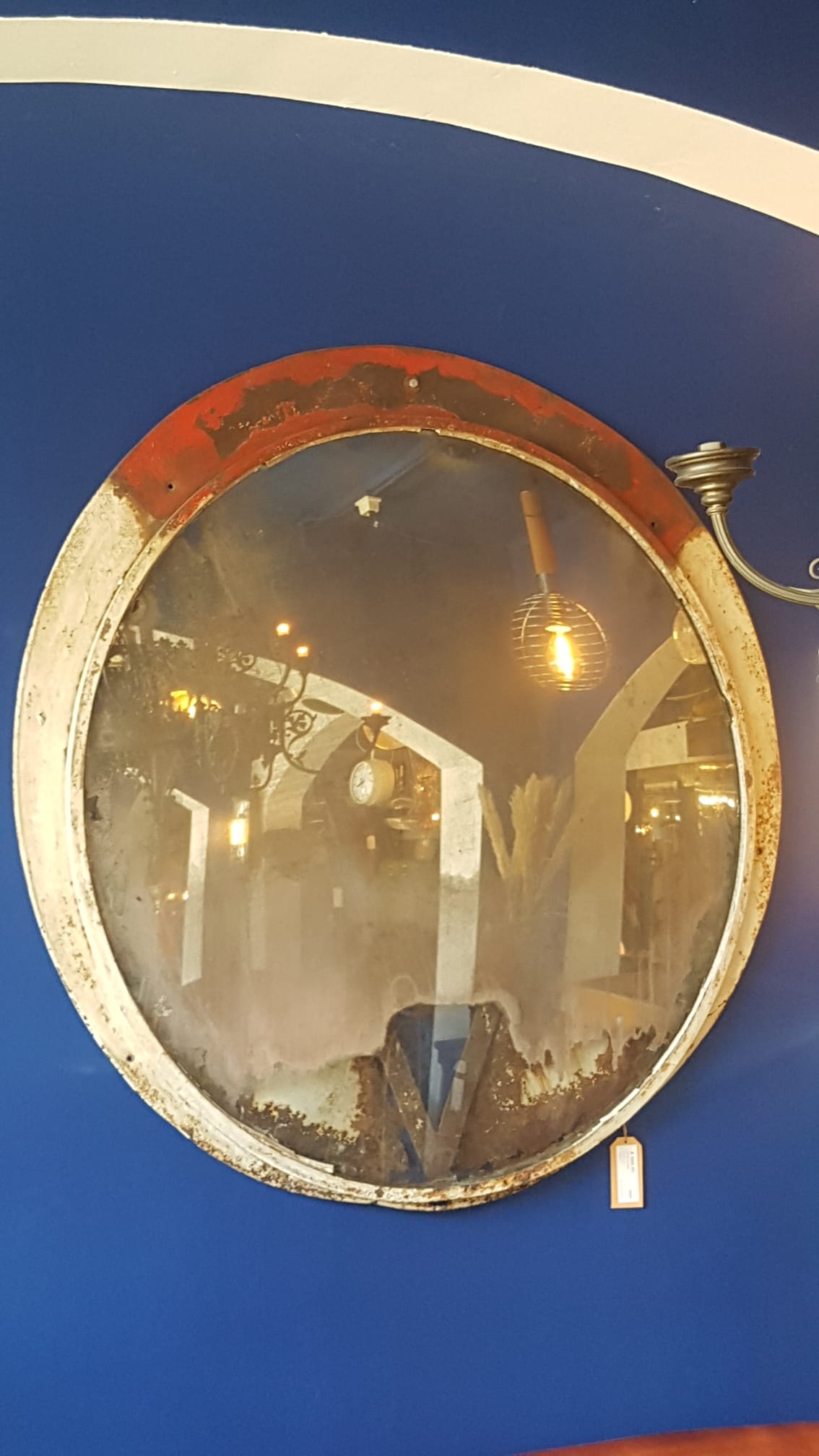 Industrial czech convex railway mirror, 1960s - 135cm