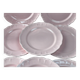 8 vintage dessert plates Salins powder pink