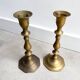 Ensemble de 2 porte-bougies en laiton vintage