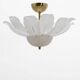 Murano Glass Ceiling Light with White Glass Flower-shaped Petals