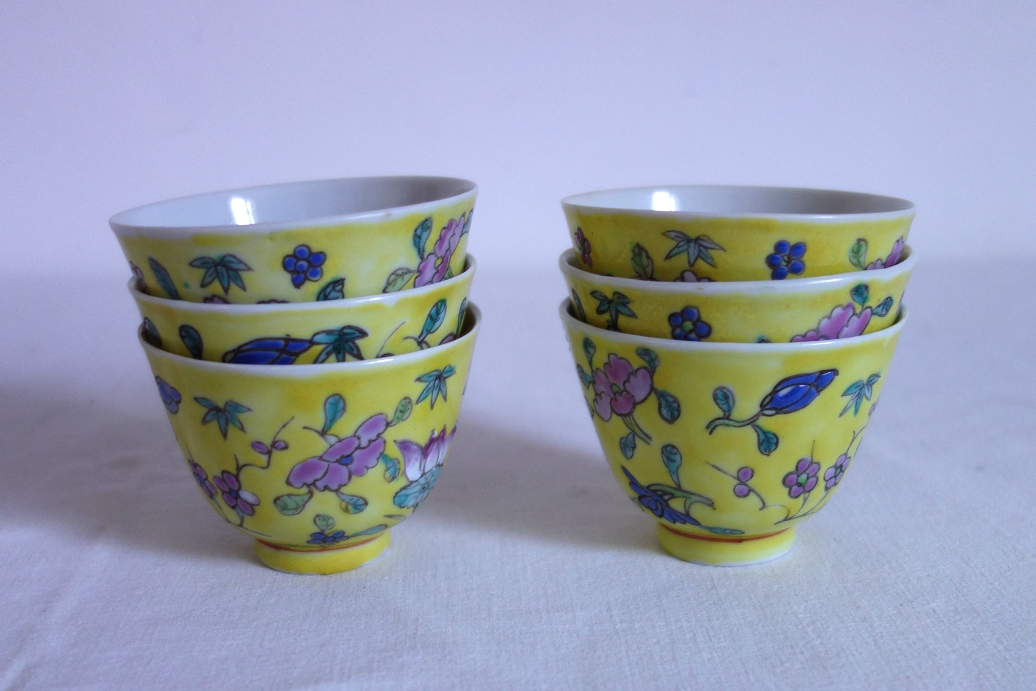 6 tasses à thé vintage, Chine