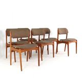 Set of 6 Erik Buch dining chairs 'Kongvund' - danish design teak
