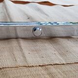 70's glass and chrome metal coffee table