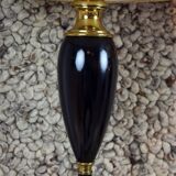 Paire de lampes laquées noires