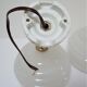 Pair of porcelain sconces brass glass of clchy white art deco