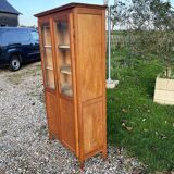 Old light wood display cabinet